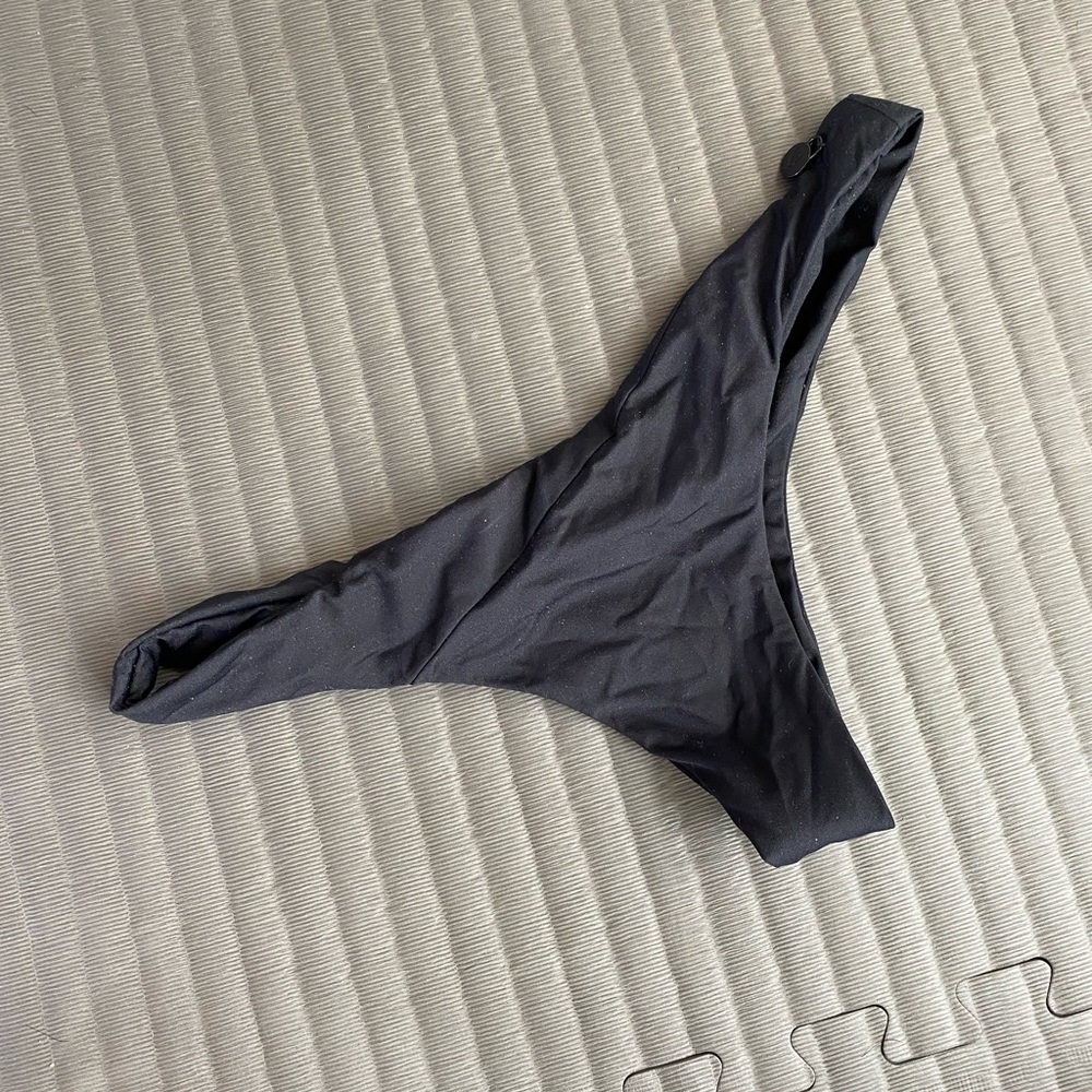 Black thong bottoms